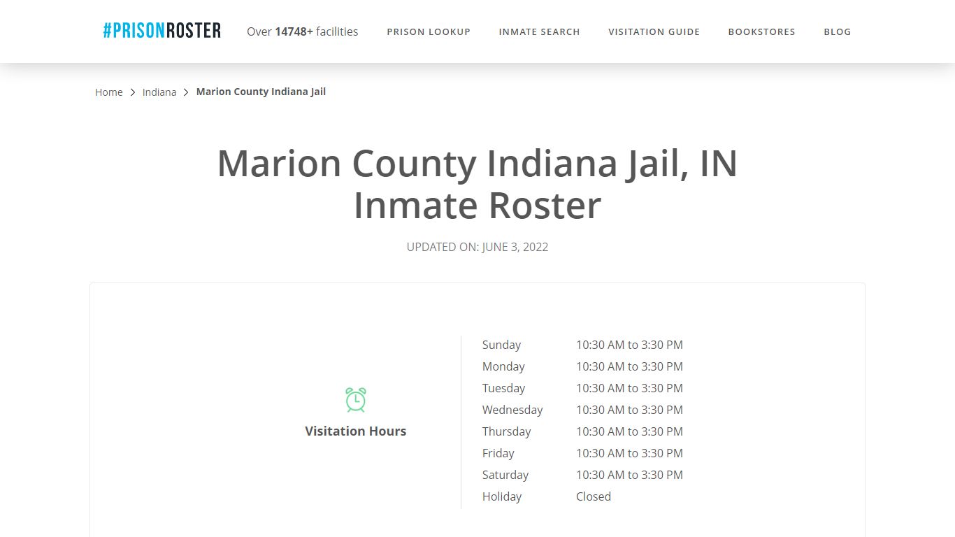 Marion County Indiana Jail, IN Inmate Roster - Prisonroster